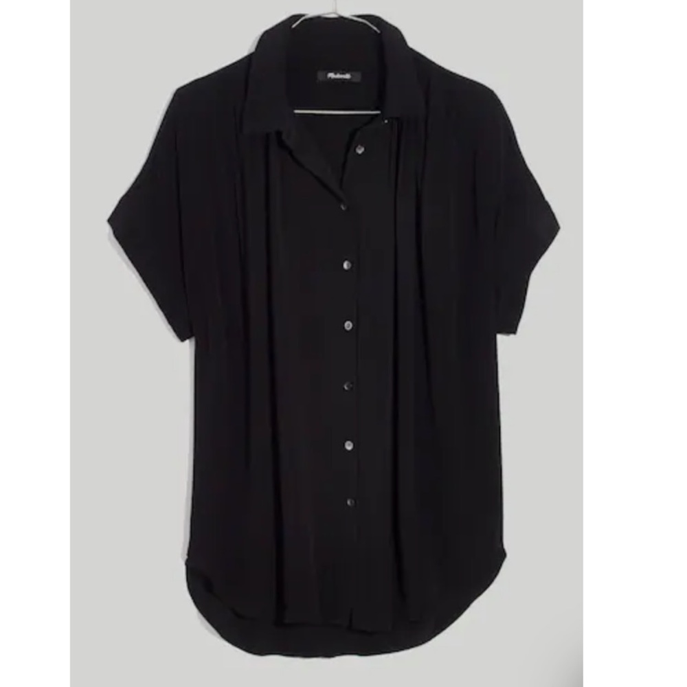 Madewell Central Drapey Shirt Black Size XS - Picture 4 of 11